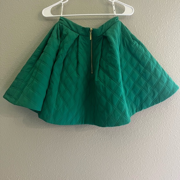 AJE Promise Quilted Mini Skirt Emerald Green - Picture 8 of 8